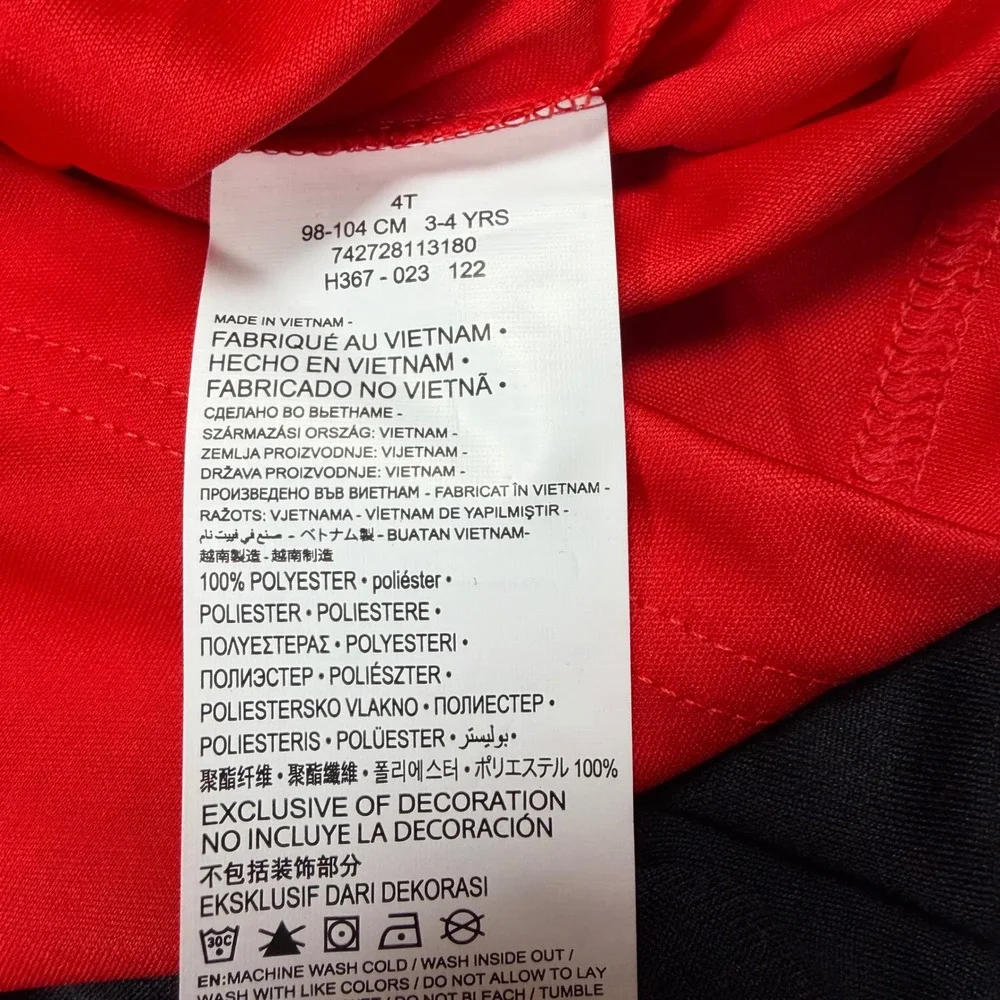 Nike Boys Dri-FIT 2PC T-Shirt and Shorts Set Red Black 4T 76H367-023